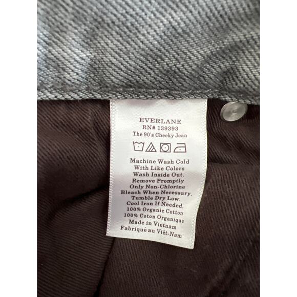 Everlane Jeans 90s Cheeky Jeans Womens Button Fly Gray 29 Crop - Picture 4 of 5